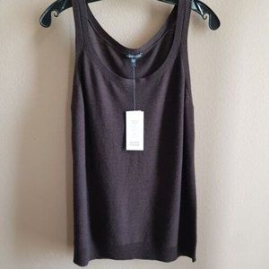 NWT EILEEN FISHER Sleeveless Tank Top Cami Ultrafine Merino Wool Link $158 NEW L